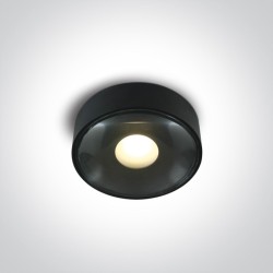 PLAFONNIER CIRCULAIRE NOIR AC SMD 6W WW IP65 230V DIMMABLE