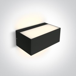 APPLIQUE MURALE RECTANGULAIRE ANTHRACITE E27 max. 12W IP65 100-240V