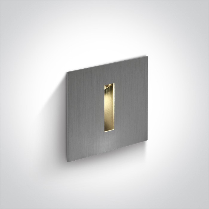 68004/AL/W ALUMINIUM RECESSED 3W WW DARK LIGHT IP54 350mA