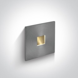 ENCASTRE DE MUR DE FORME CARRÉ POUR BALISAGE ALUMINIUM, COB LED 1W 60° WW IP54. NÉCESSITE DRIVER 350mA
