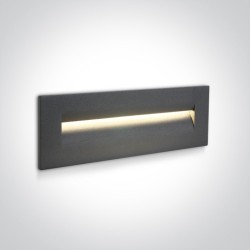 LUMINAIRE ENCASTRE MURAL ANTHRACITE LED 8,5w WW IP65 100-240v