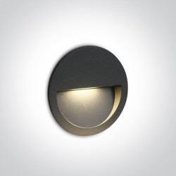 ENCASTRE DE MUR ROND ANTHRACITE 3W IP65 DARK LIGHT 100-240V