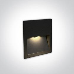 ENCASTRE DE MUR CARRE NOIR 4W IP65 DARK LIGHT 100-240V