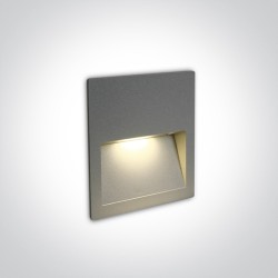ENCASTRE DE MUR CARRE GRIS 4W IP65 DARK LIGHT 100-240V