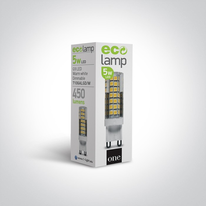 7106ALGD/W G9 5W WW DIMMABLE 230V