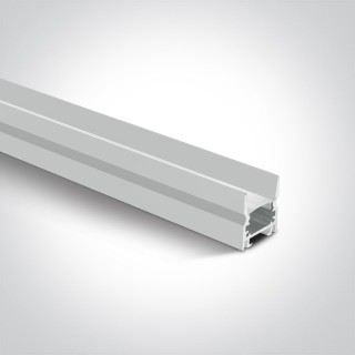 7903/W PROFIL BLANC 2m + diffuseur PC Opal LUMIERE FONCEE