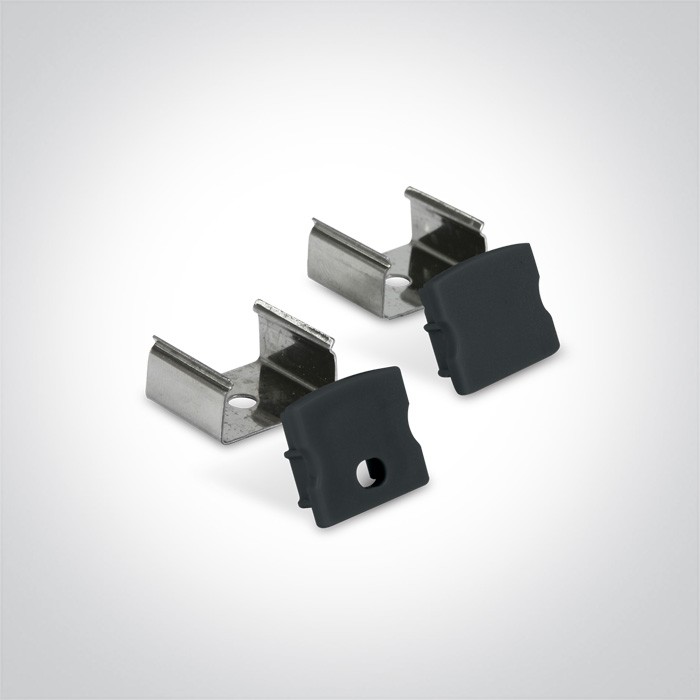 7904/B/B PROFIL NOIR 2m + diffuseur PC NOIR