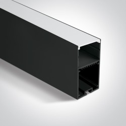 PROFIL ALUMINIUM NOIR SAILLIE 36mm + DIFFUSEUR OPAL POLYCARBONATE / 2m