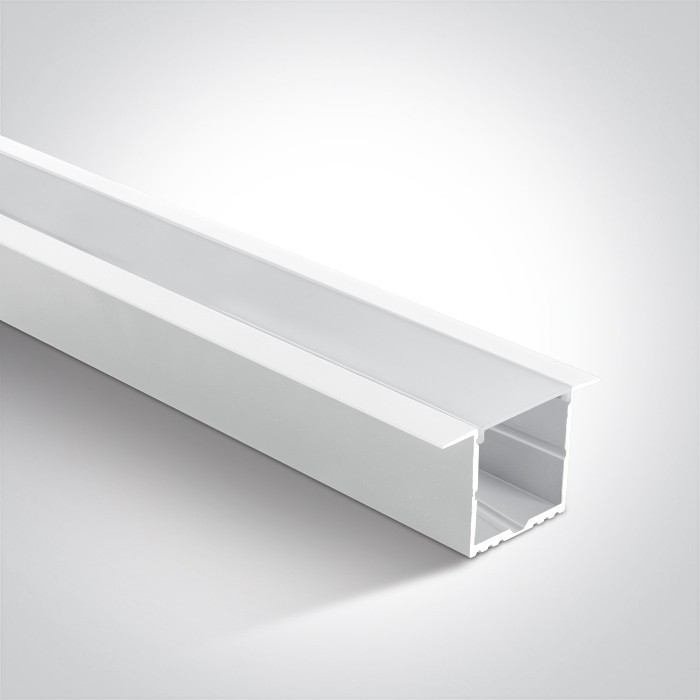 7910R/W BLANC PROFIL RECESSÉ 2m + diffuseur opale PC