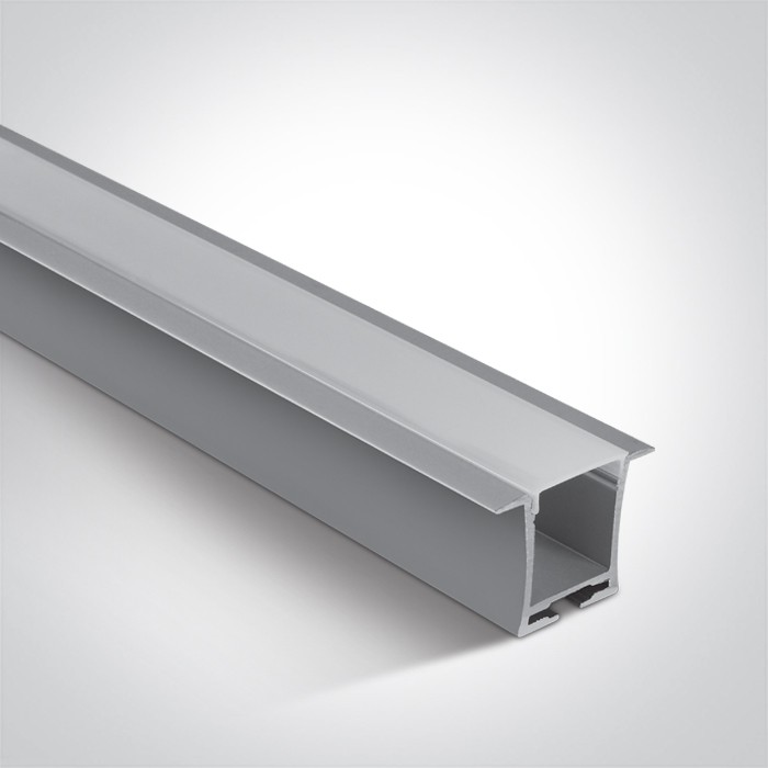 7912R/AL PROFIL ENCASTRE 2m + diffuseur opale PC