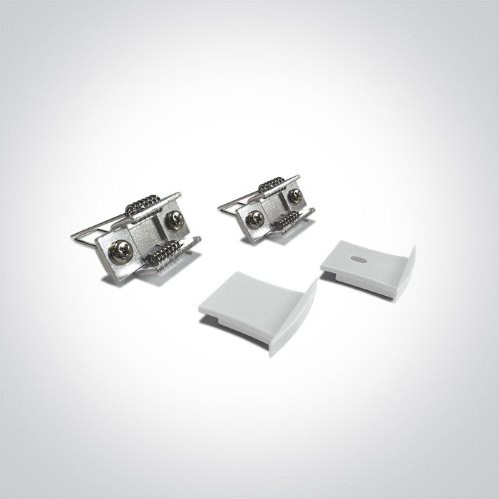 7912R/W BLANC PROFIL ENCASTRE 2m + DIFFUSEUR OPAL PC