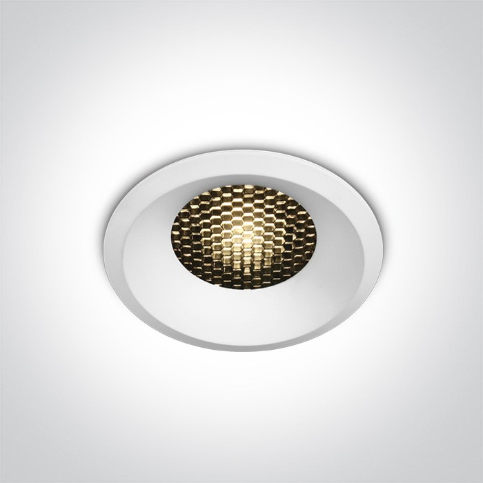 10112DH/W/W WHITE LED 12W WW 700mA DARK LIGHT HONEYCOMB