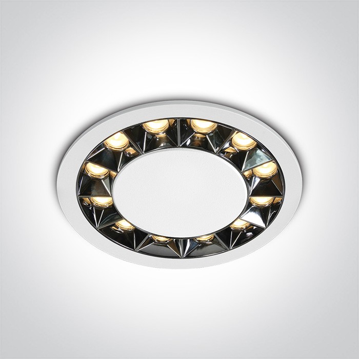 10120X/W/W WHITE RECESSED LED 20W WW IP20 38deg 230V DARK LIGHT