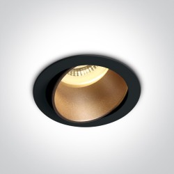 SPOT NOIR GU10 10W LAITON RÉFLECTEUR LUMIÈRE FONCÉE RÉGLABLE