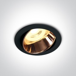 SPOT NOIR GU10 10W CUIVRE RÉFLECTEUR LUMIÈRE FONCÉE RÉGLABLE
