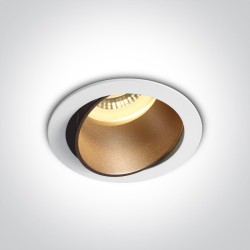 SPOT BLANC GU10 10W LAITON RÉFLECTEUR LUMIÈRE FONCÉE RÉGLABLE